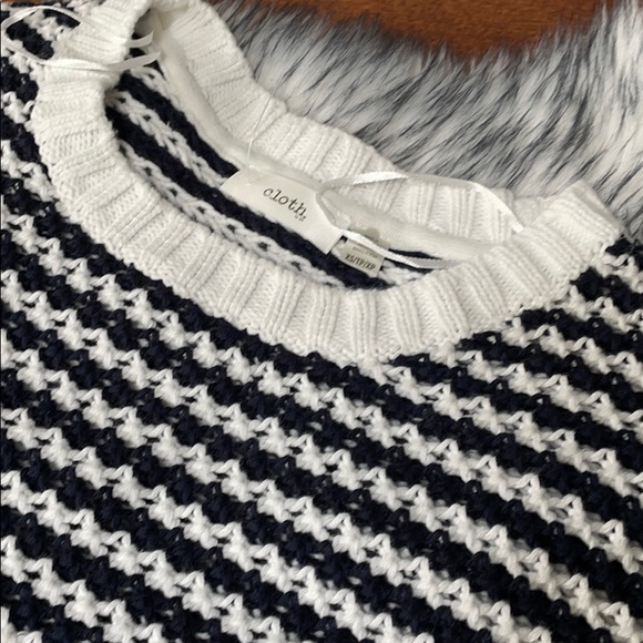 Cloth by RD Sweater Blue and White NWT - Picture 2 of 6